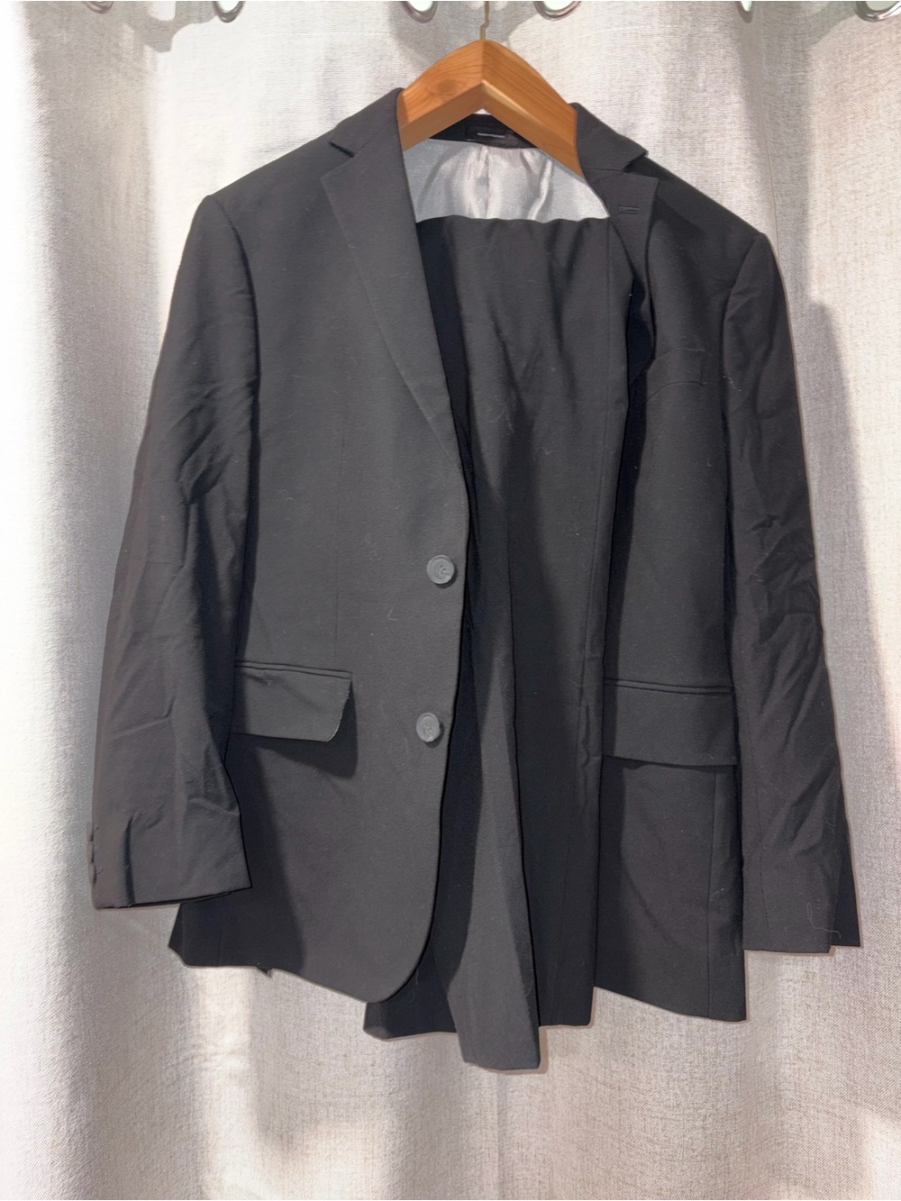 J.F. Classic Black Boys Suit Blazer & Pants - Tailored Two-Button Slim Fit pant